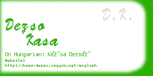 dezso kasa business card